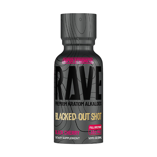 rave kratom blacked out shot 250mg black cherry
