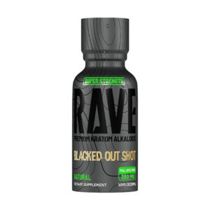 rave kratom blacked out shot 250mg natural