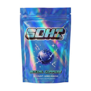 sohi kanna social gummies 60mg 12ct blue razz