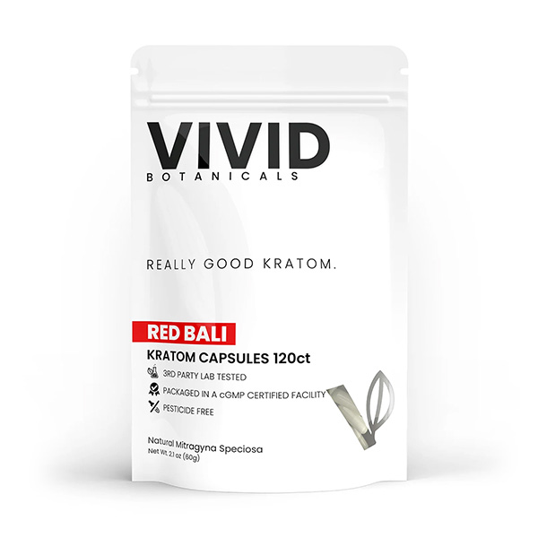 vivid botanicals kratom capsules 120ct red bali