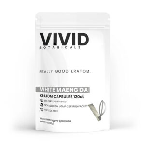 vivid botanicals kratom capsules 120ct white maeng da