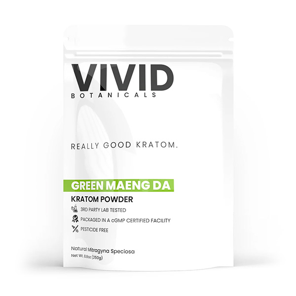 vivid botanicals kratom powder green maeng da