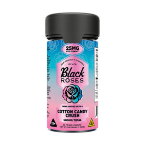 black roses 500mg d9 gummies 20ct cotton candy crush