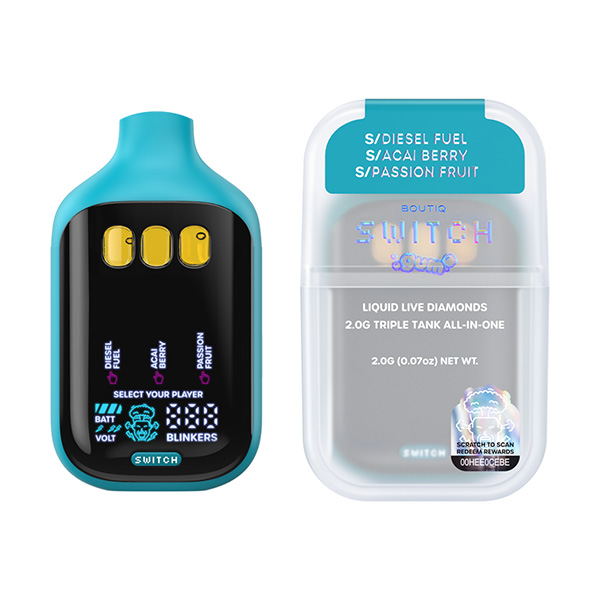 boutiq switch gum 2g disposable dieselfuel acai berry passion fruit