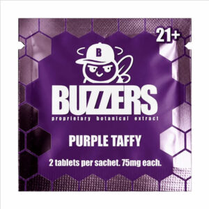 buzzers botanical extract tablets 150mg 2ct purple taffy