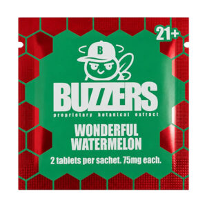 buzzers botanical extract tablets 150mg 2ct wonderful watermelon