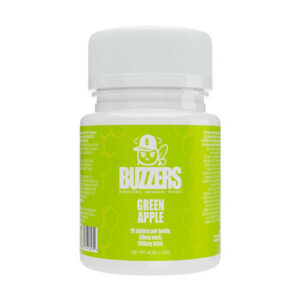buzzers botanical extract tablets 500mg 10ct green apple