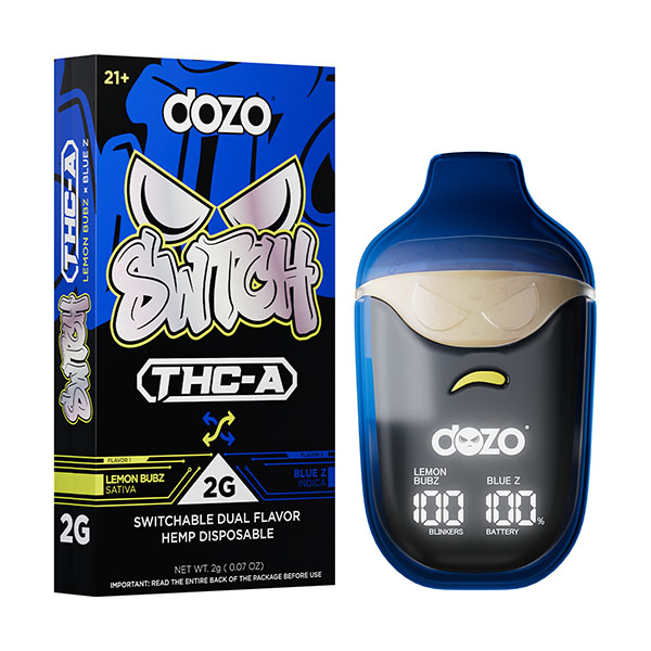 dozo switch thca 2g dual disposable lemon bubz x blue z