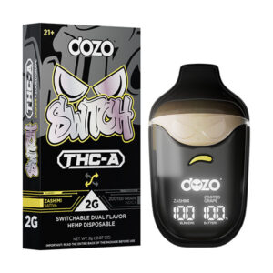 dozo switch thca 2g dual disposable zashimi x zooted grape
