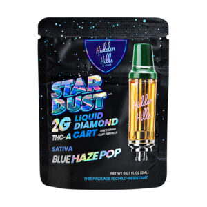 hidden hills star dust 2g thca cartridge blue haze pop