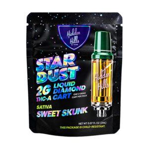 hidden hills star dust 2g thca cartridge sweet skunk