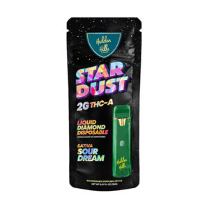 hidden hills star dust 2g thca disposable sour dream