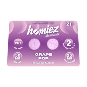 homiez botanicals tablets 100mg 2ct grape pop