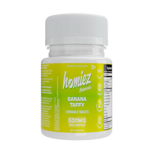 homiez botanicals tablets 500mg 10ct banana taffy new