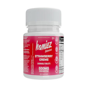 homiez botanicals tablets 500mg 10ct strawberry creme new