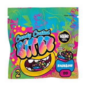 ocho extracts candy coated bitez 500mg 2ct gummies rainbow