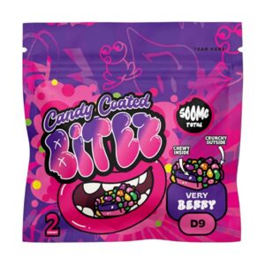 ocho extracts candy coated bitez 500mg 2ct gummies verry berry
