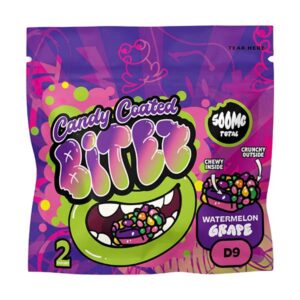 ocho extracts candy coated bitez 500mg 2ct gummies watermelon grape