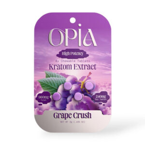 opia high potency kratom tablets grape crush front