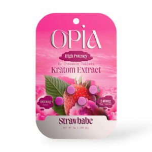opia high potency kratom tablets strawbabe front