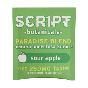 script botanicals cats claw 250mg tablets 1ct sour apple
