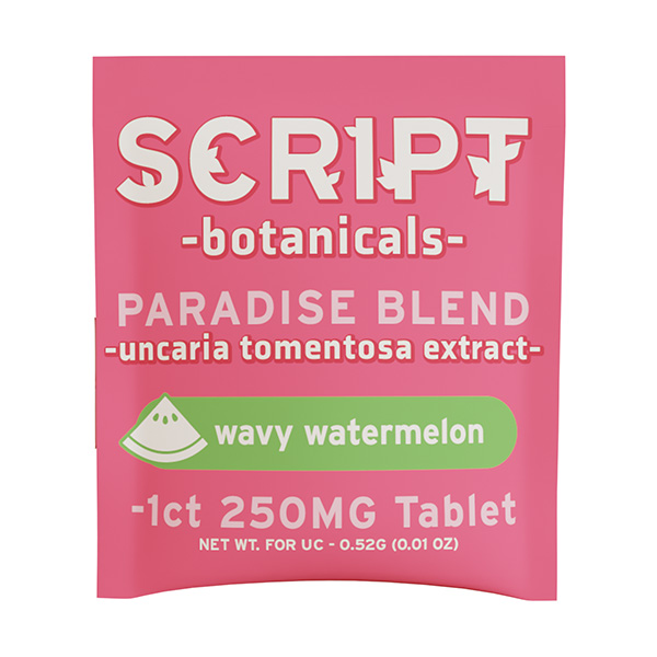 script botanicals cats claw 250mg tablets 1ct wavy watermelon