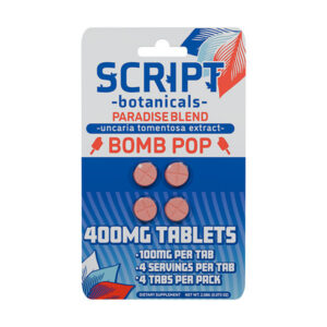 script botanicals cats claw 400mg tablets 4ct bomb pop