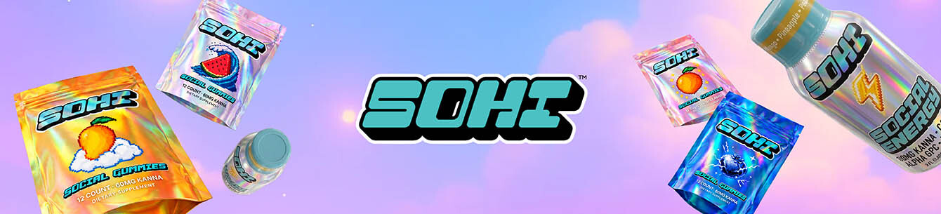 SOHI brand Kanna gummies, shots and tablets