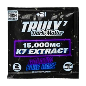 truly7 dark matter k7 extract tablets 500mg 2ct galatic blue razz