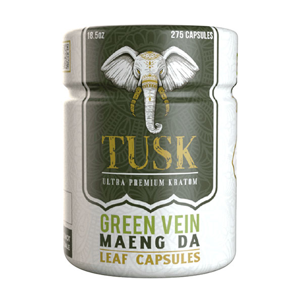 tusk kratom capsules 275ct green vein