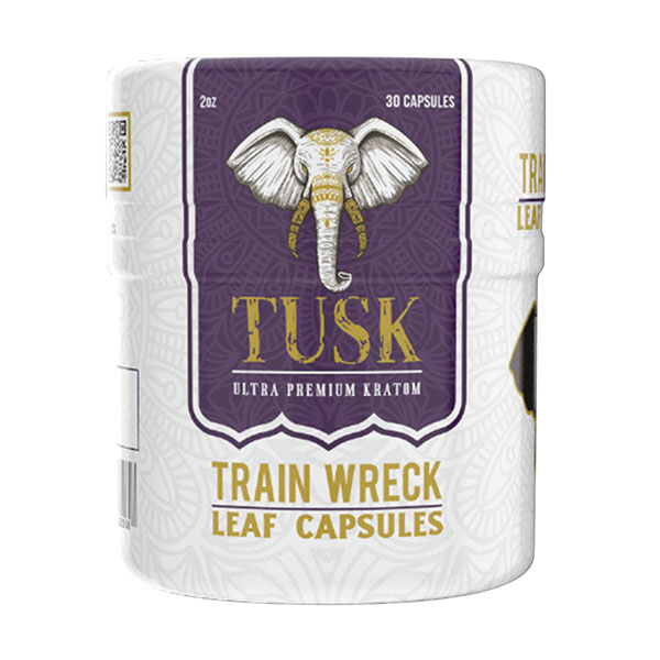 tusk kratom capsules 30ct train wreck