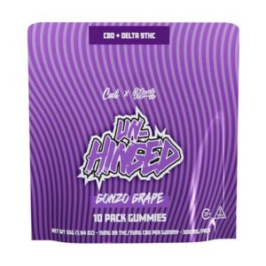 cali x maui labs unhinged d9 cbd gummies 300mg 10ct gonzo grape