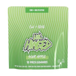 cali x maui labs unhinged d9 cbd gummies 300mg 10ct sour apple