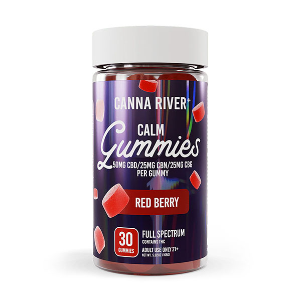 Organic CBD product inside a jar showing cannabis-derived gummies.