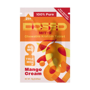 dosed kratom tablet 80mg 1ct mango cream