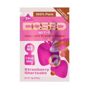 dosed kratom tablet 80mg 1ct strawberry shortcake