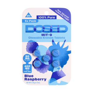 dosed kratom tablets 400mg 5ct blue raspberry