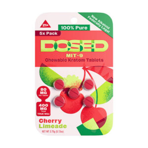 dosed kratom tablets 400mg 5ct cherry limeade