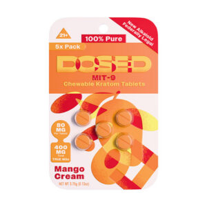 dosed kratom tablets 400mg 5ct mango cream
