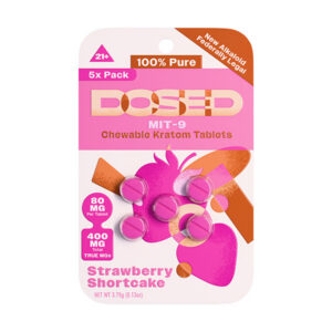 dosed kratom tablets 400mg 5ct strawberry shortcake