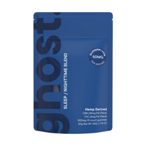 ghost 10ct gummies sleep nighttime blueberry pom