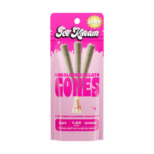ice kream cones thca pre rolls 3ct bubblegum gelato