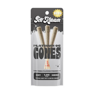 ice kream cones thca pre rolls 3ct platinum og