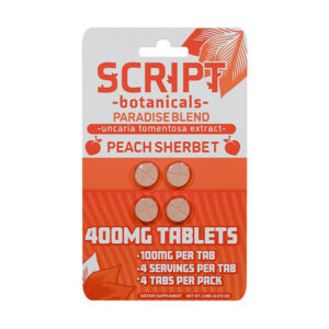 script botanicals cats claw 400mg tablets 4ct peach sherbet