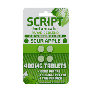 script botanicals cats claw 400mg tablets 4ct sour apple