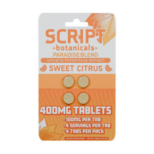 script botanicals cats claw 400mg tablets 4ct sweet citrus